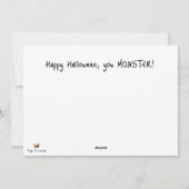 Prettig Halloween, jij monster! Feestdagenkaart (Achterkant)