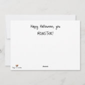 Prettig Halloween, jij MONSTER! Feestdagenkaart (Achterkant)
