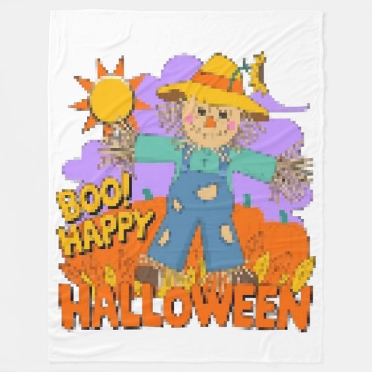 Prettig Halloween jongen Fleece Deken (Voorkant)