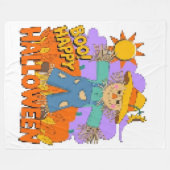 Prettig Halloween jongen Fleece Deken (Voorkant (Horizontaal))