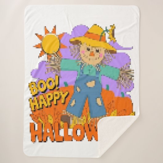 Prettig Halloween jongen Sherpa Deken (Voorkant)