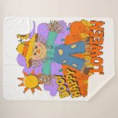 Prettig Halloween jongen Sherpa Deken (Voorkant (horizontaal))