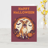 Prettig Halloween Kaart (Gele Bloem)