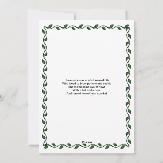 Prettig Halloween Kaart (Achterkant)