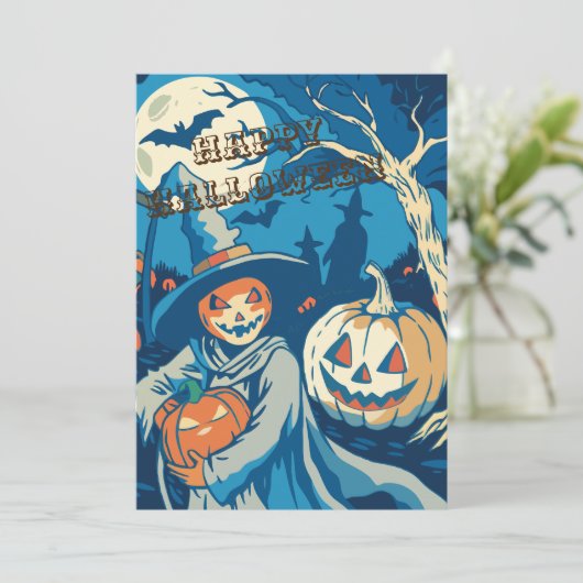 Prettig Halloween Kaart (Staand voorkant)