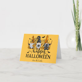 Prettig Halloween Kabouters Feestdagen Kaart
