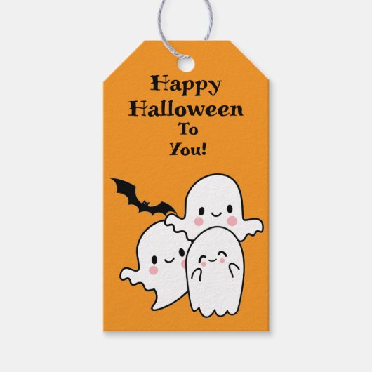 Prettig Halloween Kan Gepersonaliseerd worden Cadeaulabel (Voorkant)