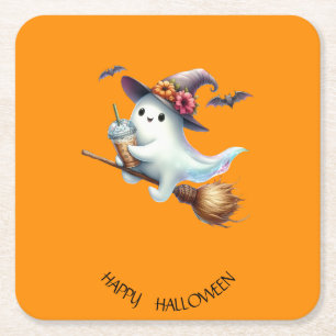 Prettig Halloween Kartonnen Onderzetters