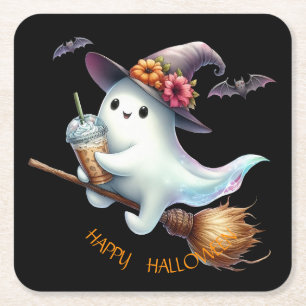 Prettig Halloween Kartonnen Onderzetters