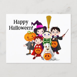 Prettig Halloween Kinderen Briefkaart