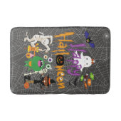 Prettig Halloween Kinderen Schattig en Griezelig Badmat (Voorkant)