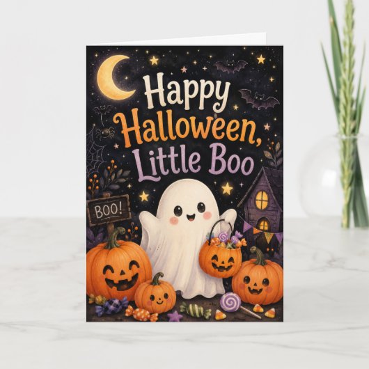 Prettig Halloween Kleine Boo Kaart (Voorkant)