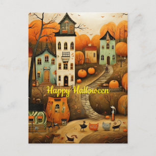 Prettig Halloween kleurrijke illustratie Briefkaart