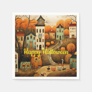 Prettig Halloween kleurrijke illustratie Servet