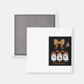 Prettig Halloween - knuffelige spookjes koffie Magneet (Voorkant / Achterkant)