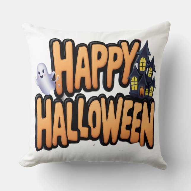 Prettig Halloween  Kussen (Voorkant)