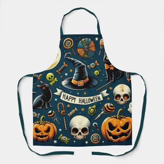 Prettig Halloween Leuk & Griezelen Schort (Voorkant)