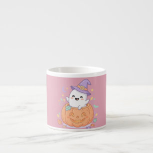 Prettig Halloween leuk pompoen spookje Espresso Kop