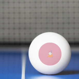 Prettig Halloween leuk pompoen spookje Pingpongbal
