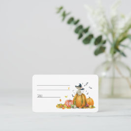 Prettig Halloween Lief Cartoon Heks Muis Plaats Ca Plaatskaartje