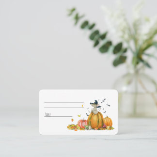 Prettig Halloween Lief Cartoon Heks Muis Plaats Ca Plaatskaartje