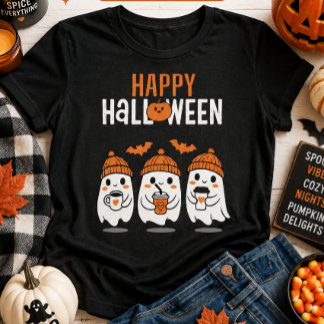 Prettig Halloween Lief Geesten Trio | Grappig Gees T-shirt