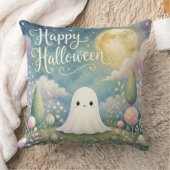 Prettig Halloween Lief Geestje Pasteltuin Kussen (Deken)