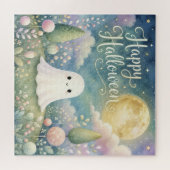 Prettig Halloween Lief Geestje Pasteltuin Legpuzzel (Horizontaal)