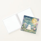 Prettig Halloween Lief Geestje Pasteltuin Notitieboek (Binnen)