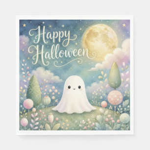 Prettig Halloween Lief Geestje Pasteltuin Servet