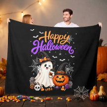 Prettig Halloween Lief Geestje Pompoen Griezelig
