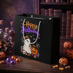 Prettig Halloween Lief Geestje Pompoen Griezelig Groot Cadeauzakje