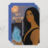 Prettig Halloween Liefhebbende Heks Feestdagenkaart (Voorkant / Achterkant)