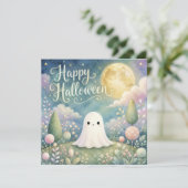 Prettig Halloween Lieve Geest Pasteltuin Kaart (Staand voorkant)