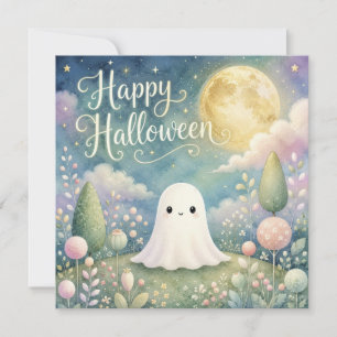 Prettig Halloween Lieve Geest Pasteltuin Kaart