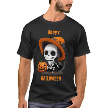 Prettig Halloween Lieve Kawaii Skelet & Pompoen