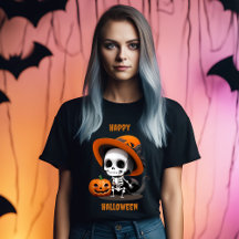 Prettig Halloween Lieve Kawaii Skelet & Pompoen