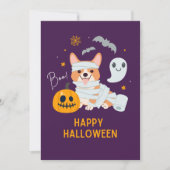 Prettig Halloween, lieve mummie-hond Feestdagenkaart (Voorkant)