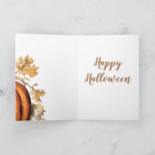 Prettig Halloween Lieve Uil & Pompoen Kaart (Binnen)