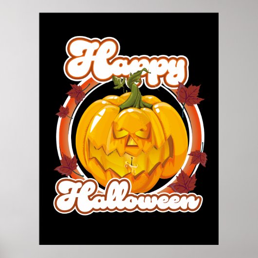 Prettig Halloween-logo Poster (Voorkant)