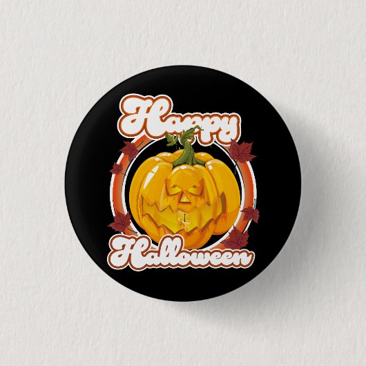 Prettig Halloween-logo Ronde Button 3,2 Cm (Voorkant)