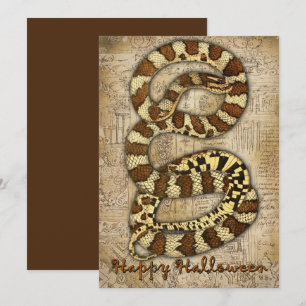 Prettig Halloween Macabere Slangenkaart Kaart