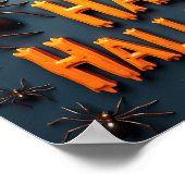 Prettig Halloween met spinnen Poster (Hoek)