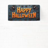 Prettig Halloween met spinnen Spandoek (Insitu)
