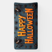 Prettig Halloween met spinnen Spandoek (Verticaal)