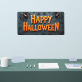 Prettig Halloween met spinnen Spandoek (Beurs)