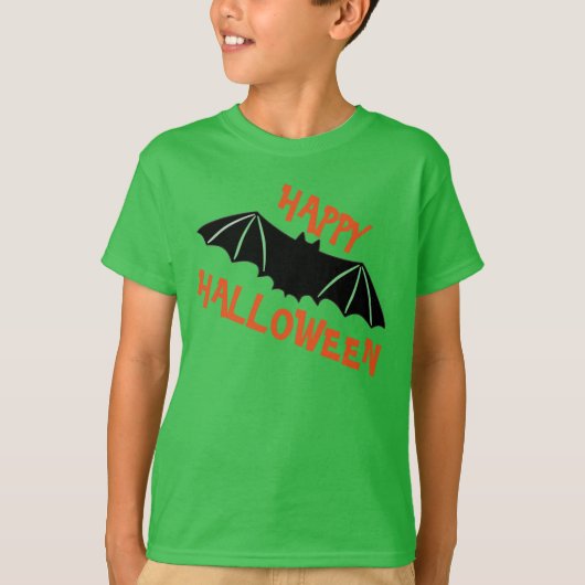 Prettig Halloween met Vleermuis T-shirt (Voorkant)