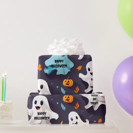 Prettig Halloween Mini Geesten Inpakpapier