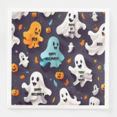 Prettig Halloween  Mini Geesten  Servet (Voorkant)