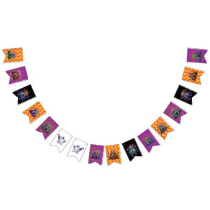 Prettig Halloween Monster Snoep of een Leuke Stree Vlaggetjes